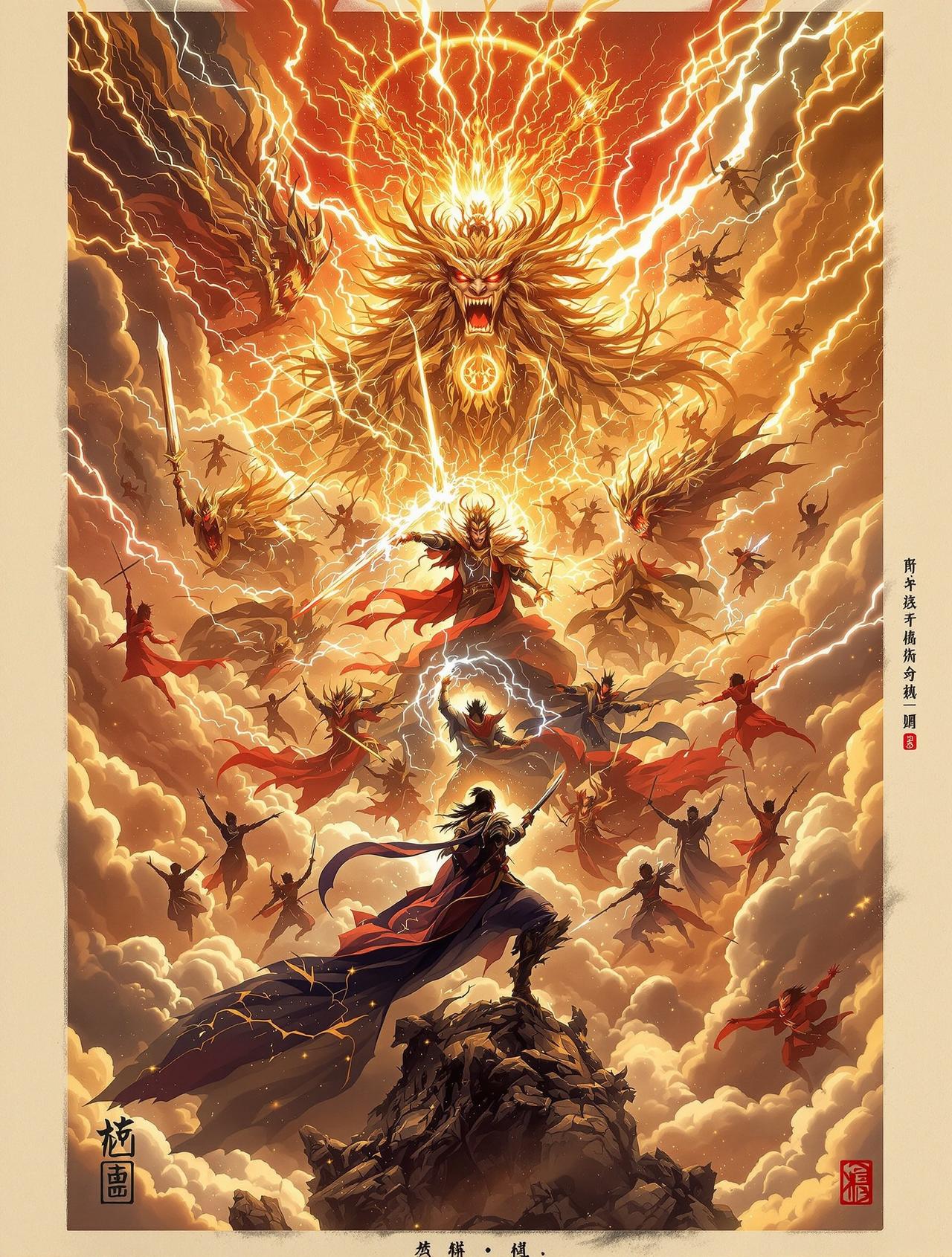 vip影院传媒作品《封神第一部》海报，中国神话史诗开篇